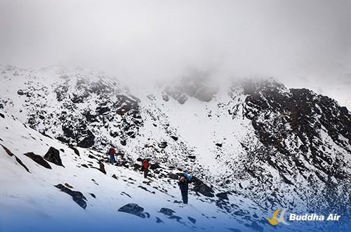 Snowy Mountain in the Kanchenjunga Trek