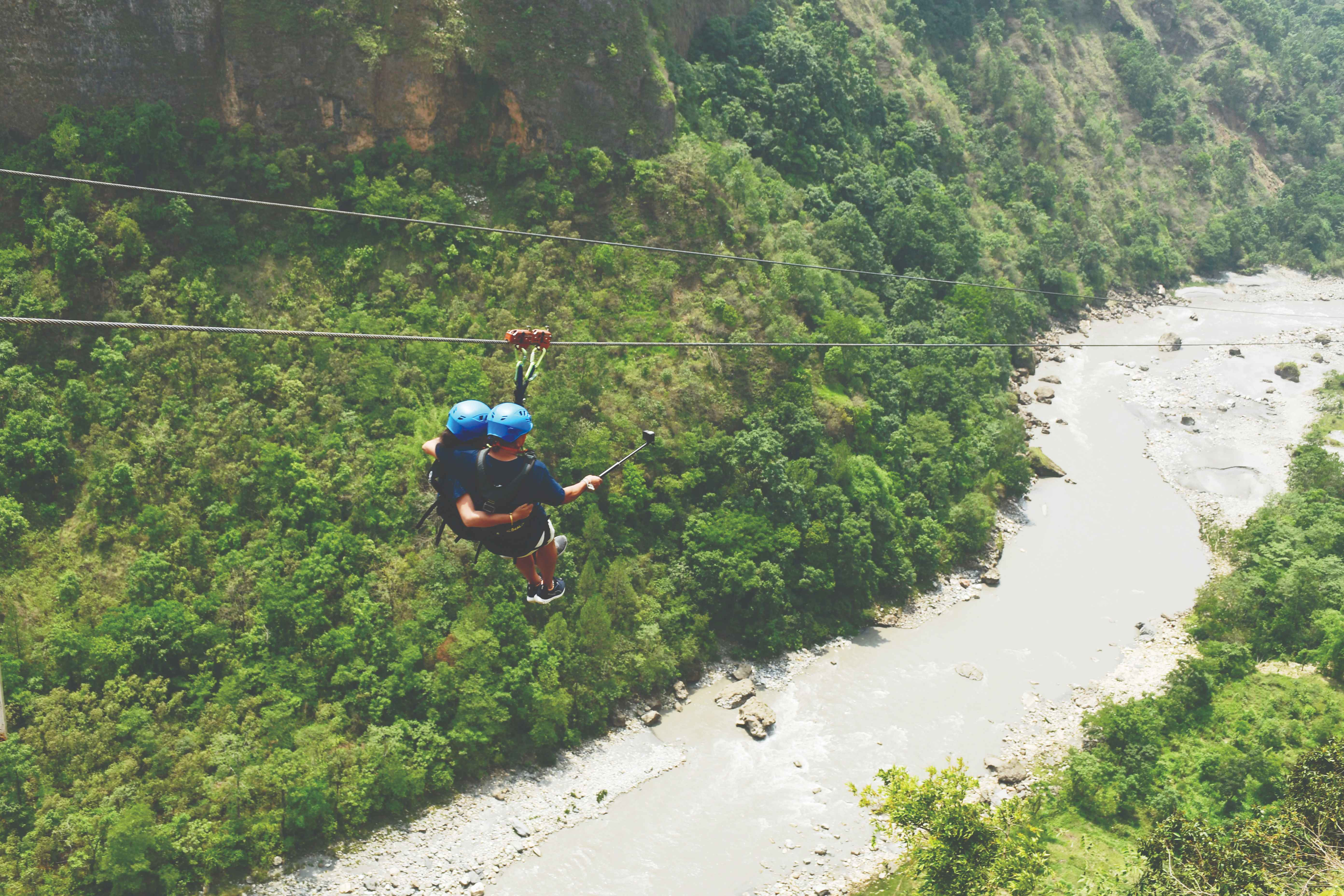 Ziplining in Kushma