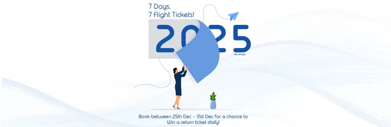 New Year Offer 7 Days 7 Flight Tickets