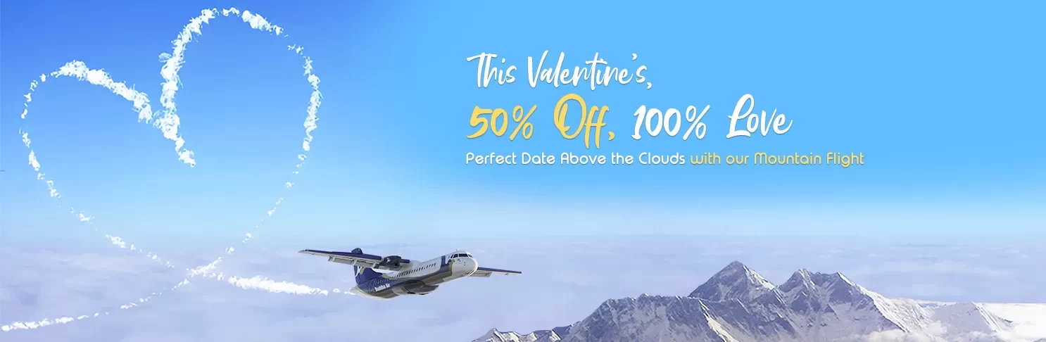 Buy 1, Get 1 Free Mountain Flight Ticket - Valentine's Offer